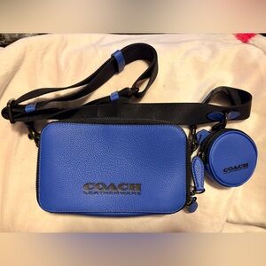 Coach Blue Leather Crossbody Bag